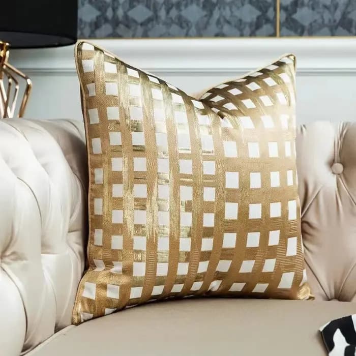 Juste de coussin Jacquard de luxe léger