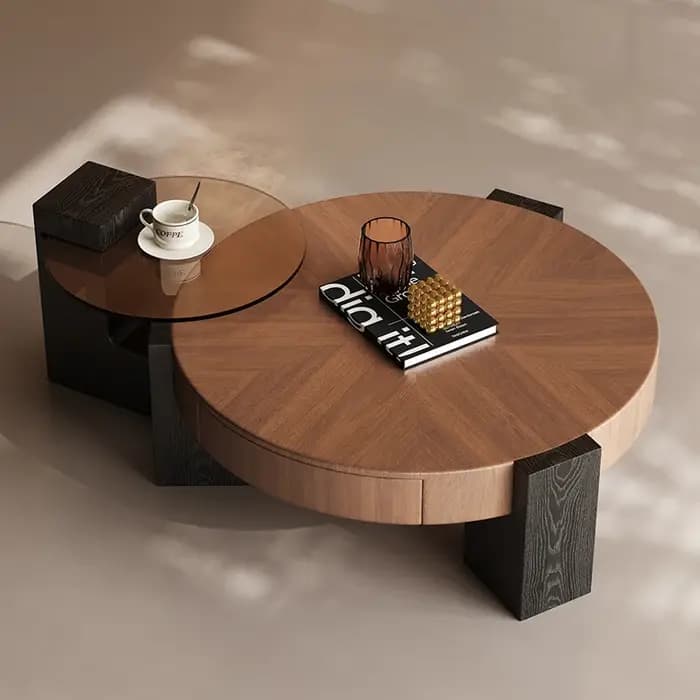 Tables basses Vintage du milieu du siècle Wabi Sabi Designer Wabi Sabi Table basse tendance Premium