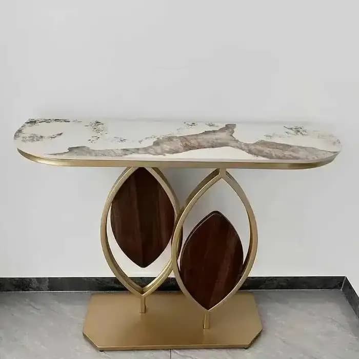 Console de couloir Tables de luxe Table créative d'entrée en ardoise pour meubles de salon italien a