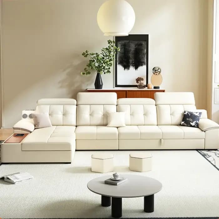 Accoudoir adultes canapé rangement sol concepteur appartement salon