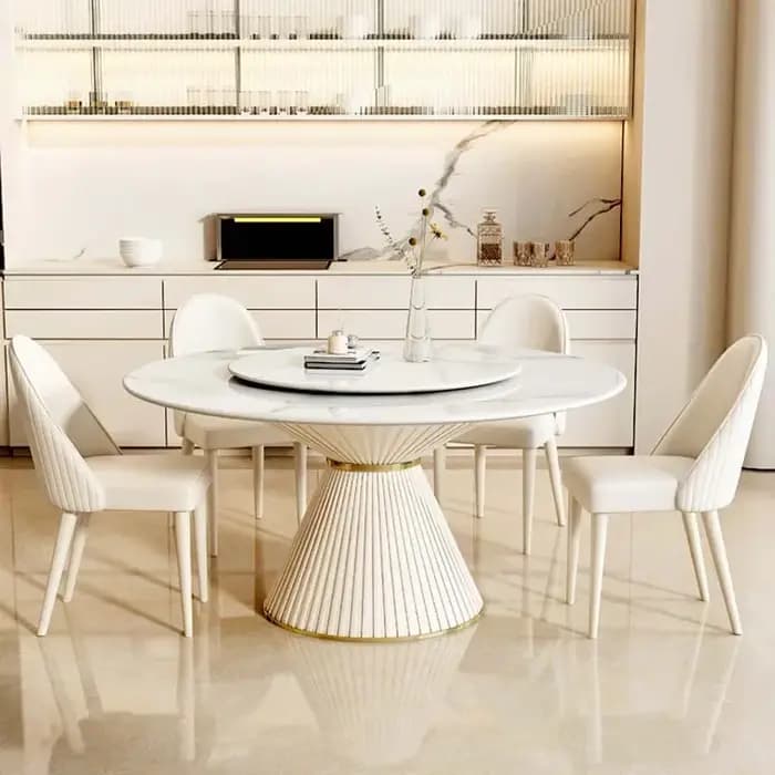 Table ronde Unique De luxe design grand ensemble De Table à manger De cuisine nordique salon moderne