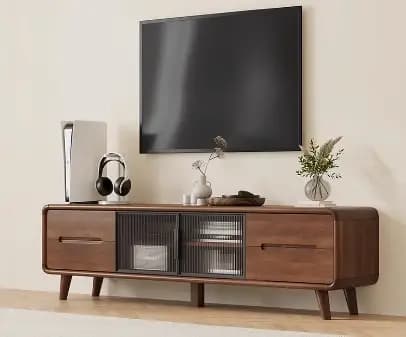Meubles de télévision rustiques Vintage avec tiroirs, design nordique français, rétro du milieu du s