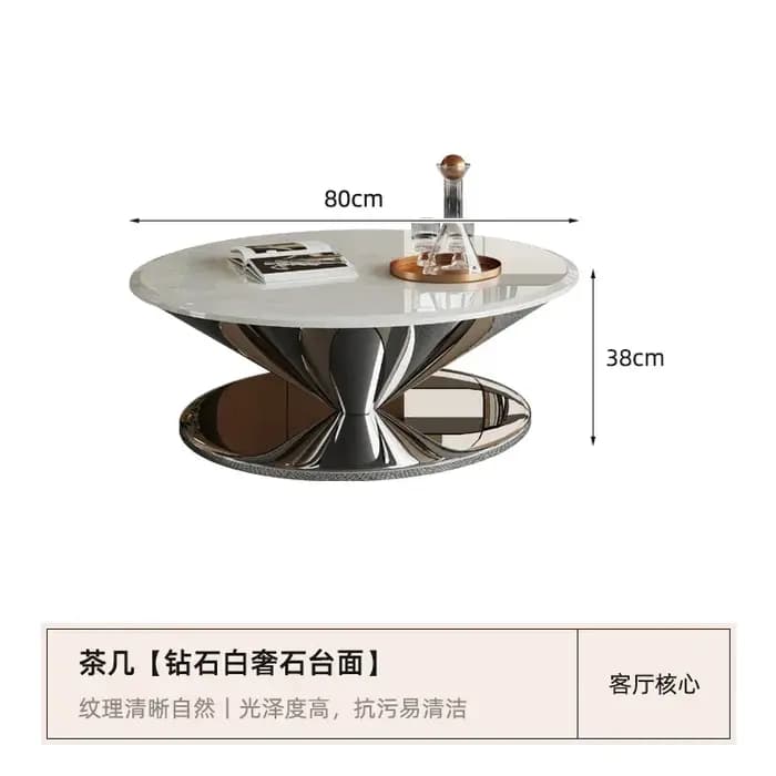 Tables basses de luxe uniques avec structure métallique, style italien moderne, tables basses haut d