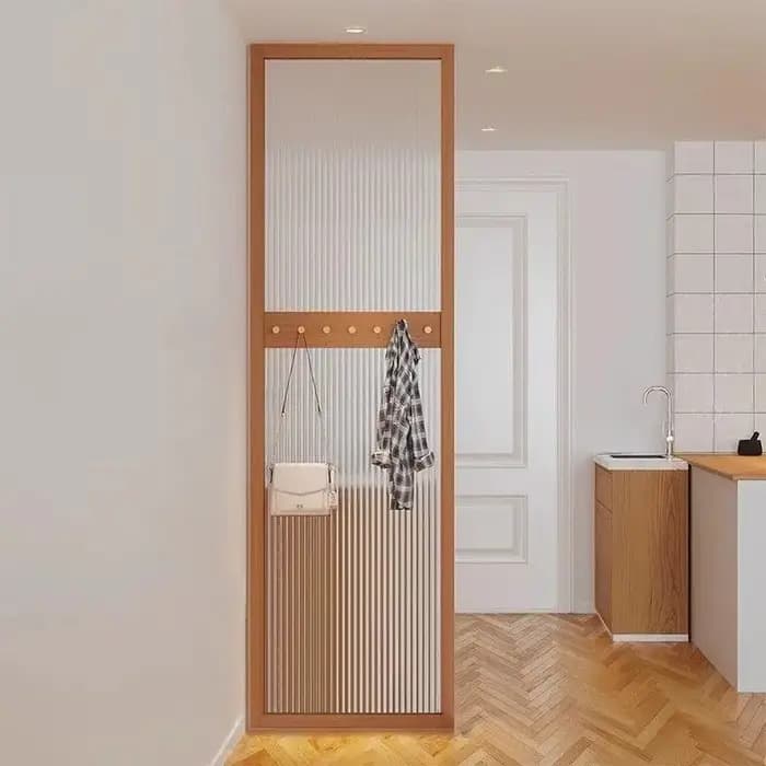 Cloison d'écran de salon en bois massif et verre, nouveau séparateur d'entrée de Style chinois, zone