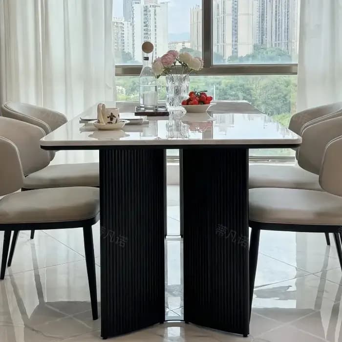 Table à manger rectangulaire de luxe italienne