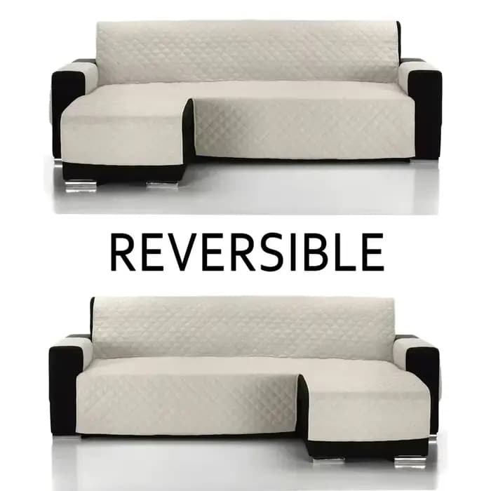 Housse de protection monobloc en forme de L pour canapé inclinable