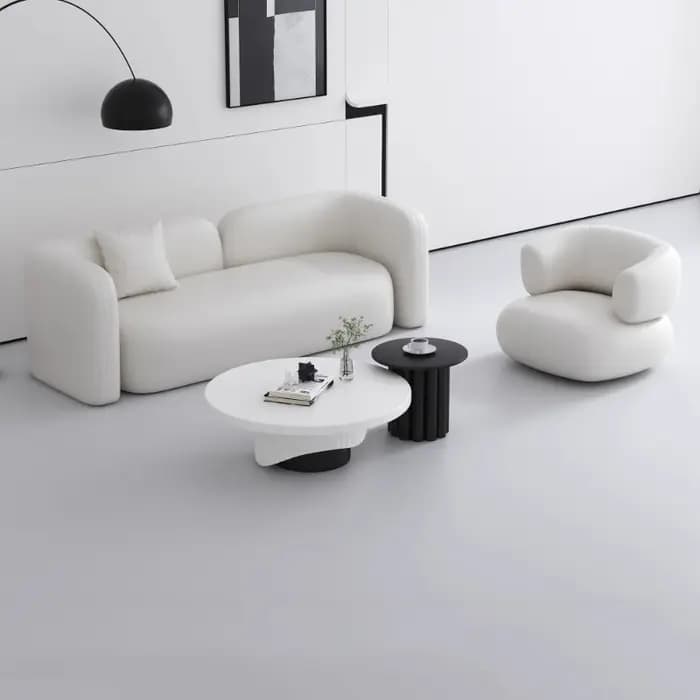 Canapé de salon de luxe nordique minimaliste Double