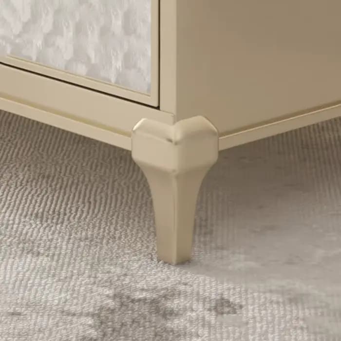 Meuble TV Rétro de Luxe en Bois Massif avec Rangement
