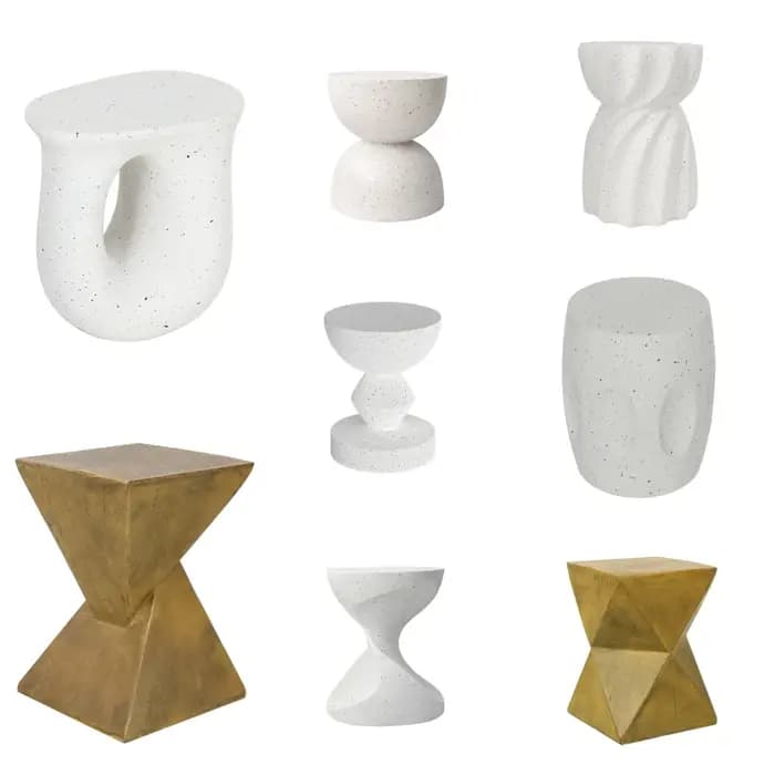 Table d'appoint d'intérieur moderne pour salon, canapé, Table d'appoint extérieure, tabouret léger e