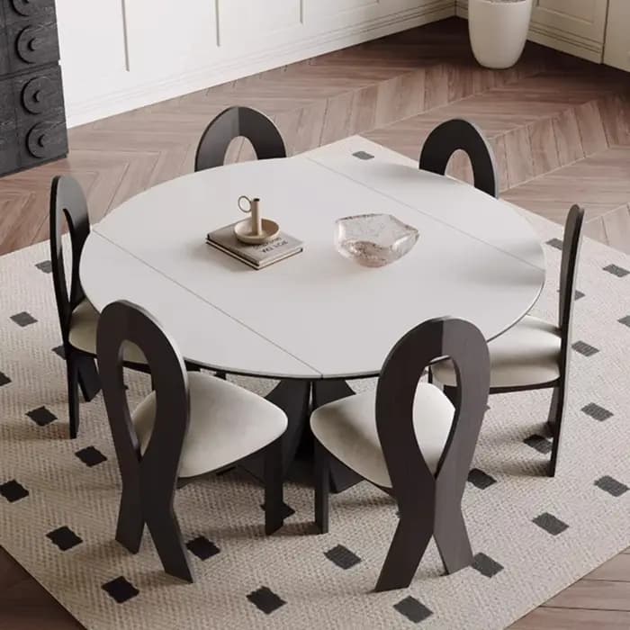 Table à manger Vintage moderne salon pieds Design blanc