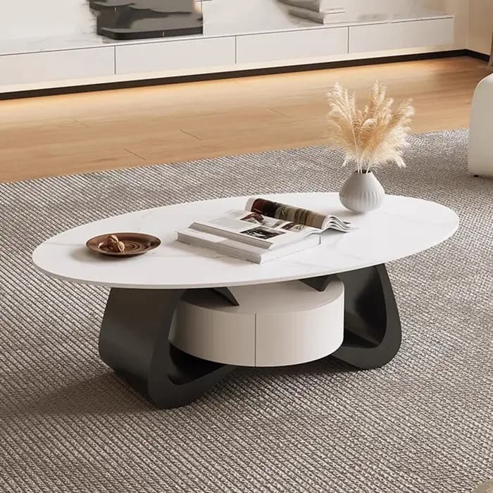 Table basse ovale de luxe