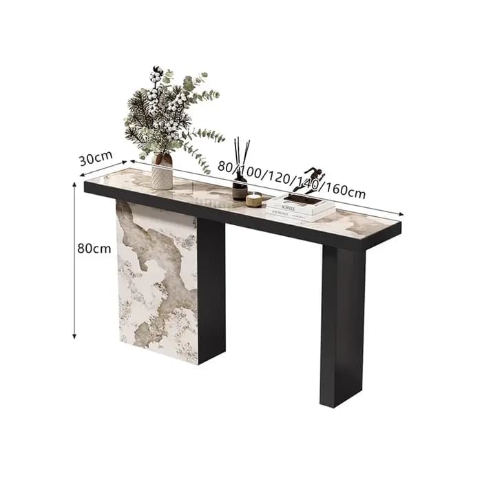 Tables de Console rectangulaires à dessus en marbre