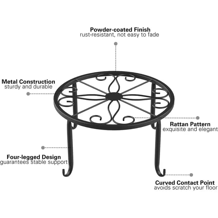 Étagères à plantes en métal, support rond creux pour Pot de fleur, protection du sol, étagère pour P