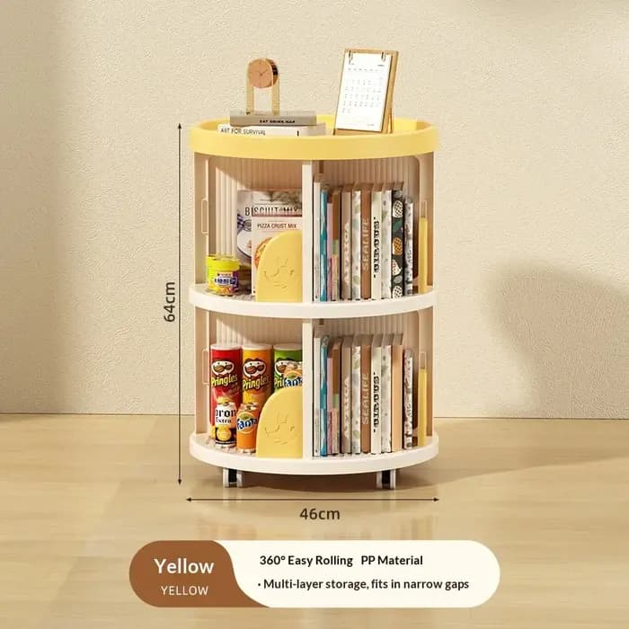 Étagère à livres rotative et mobile, étagère d'angle pour le rangement, économiseur d'espace, organi