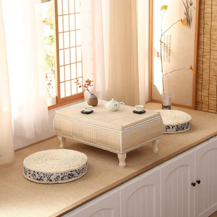 Support Tatami en rotin tissé à la main