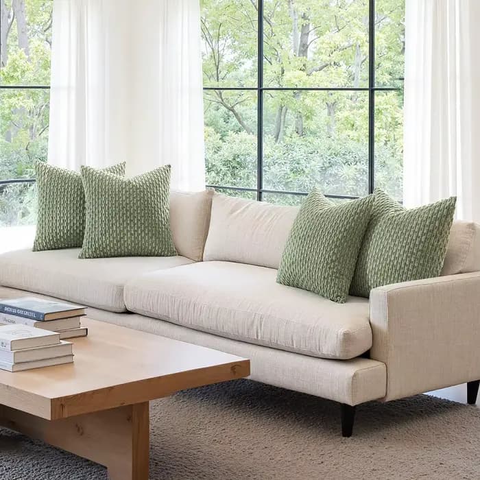 Housse de coussin à rayures en velours côtelé