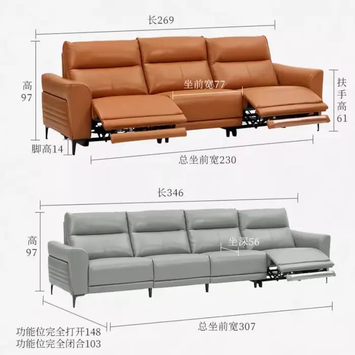 Waterprof canapés modernes classique électrique confortable Double