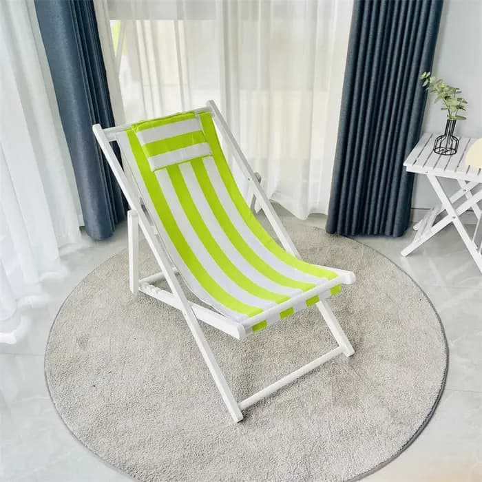 Adulte pliant Camping chaise Relax étudiant en bois inclinable taille