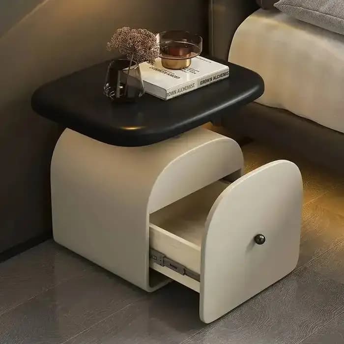 Table de chevet en bois massif, design suspendu, luxe léger, sensation haut de gamme, pour chambre à