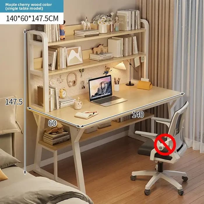 Bureau d'ordinateur stable avec étagère intégrée