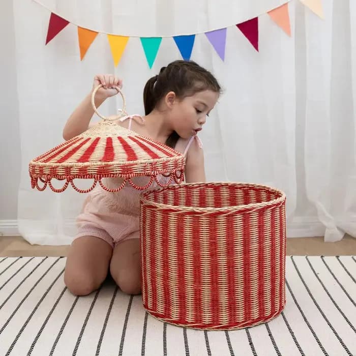 Panier de rangement en rotin tressé pour articles ménagers divers, boîte de rangement