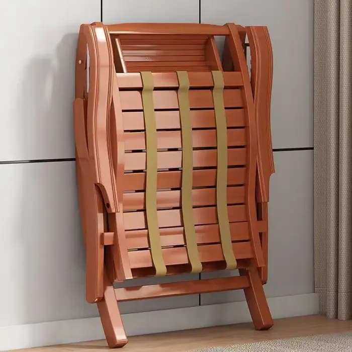 Chaise à bascule en bambou naturel avec pédale de Massage
