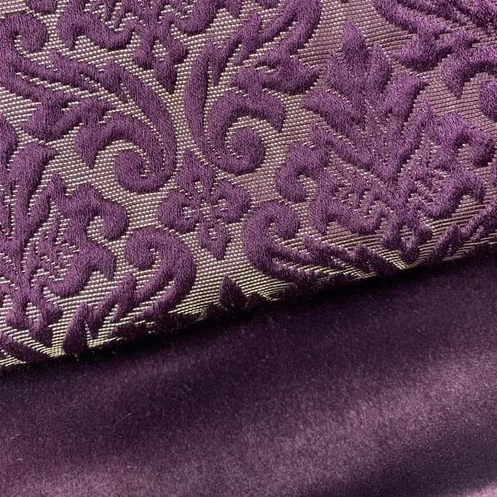 Classique petit damassé violet bleu tissé rembourrage canapé fauteuil meubles intérieur tissu concepteur tissus 140 cm 1 mètre paquet