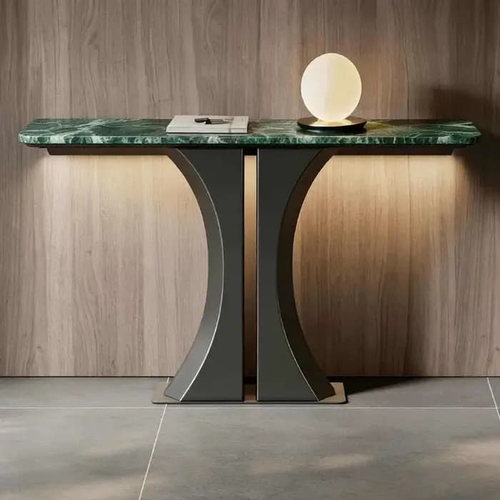 Table console d'entrée contemporaine et compacte, style industriel, avec rangement, pour appartement, mobilier de maison moderne