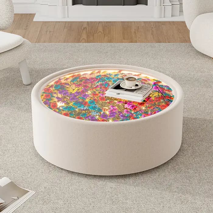 Table basse design unique, décoration moderne, table d'appoint esthétique simple et transparente, mo