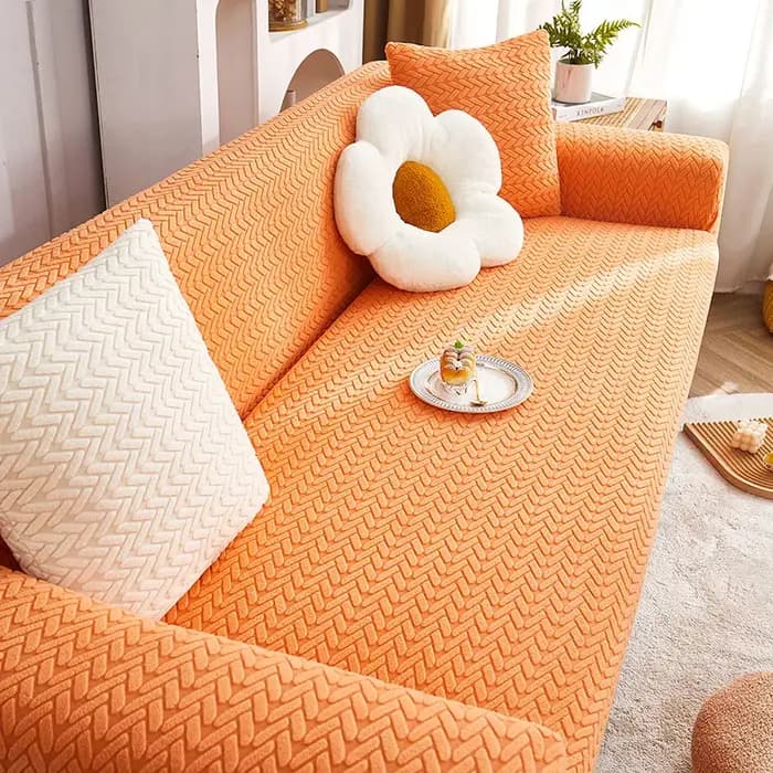 Juste de canapé en peluche universelle pour la maison, housse de canapé inclinable, anti-rayures de