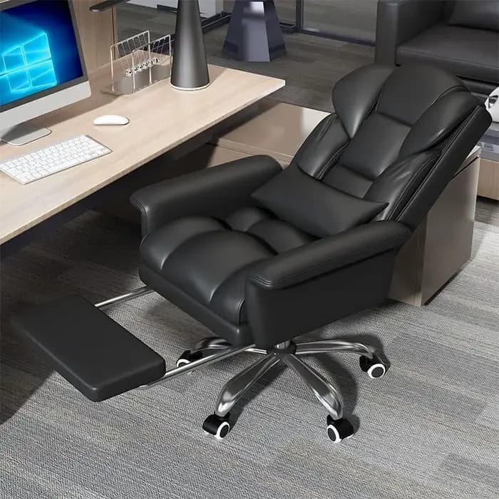 Chaise De bureau De luxe noire mise à niveau nordique moderne surdimensionné confortable chaises De