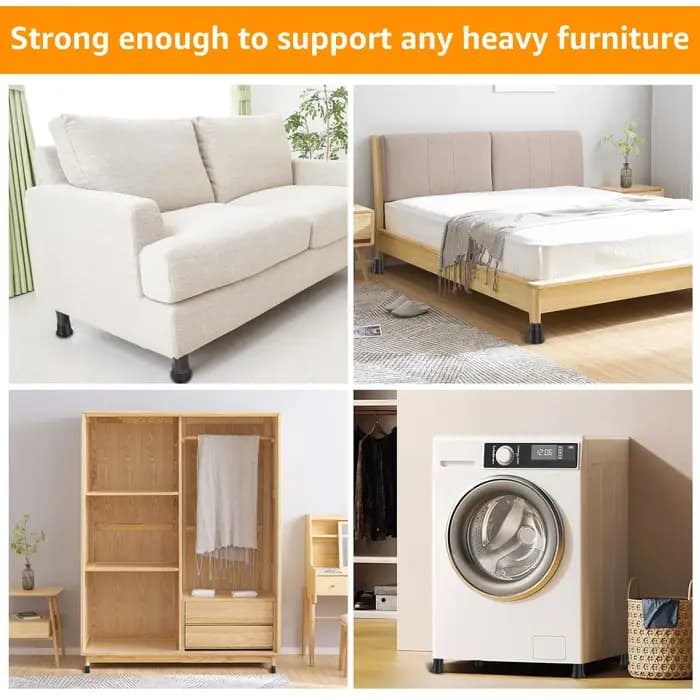 Rehausseur de meubles rond, 4/6 pièces, rehausseur de meubles lourds, Support de chaise, rehausseurs