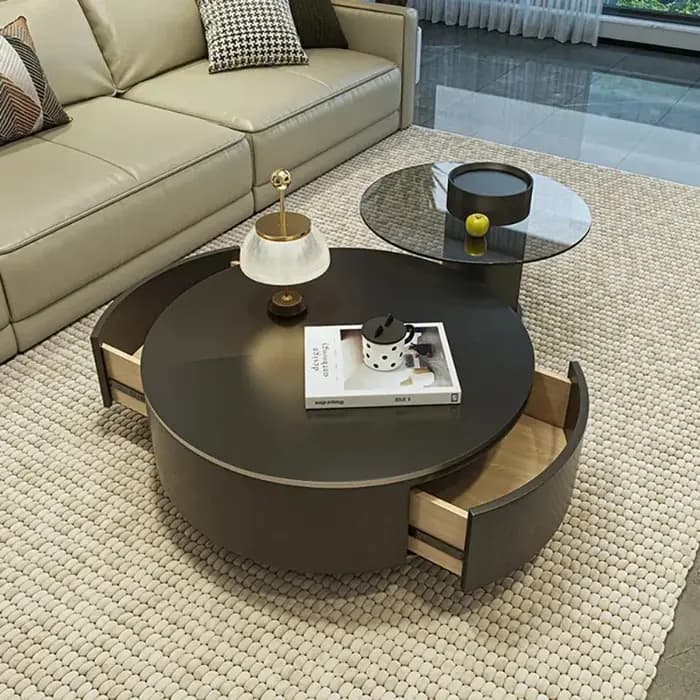 Table basse Unique De luxe nordique salon esthétique Tables basses rondes minimaliste mignon Mesa De Centro meubles De maison