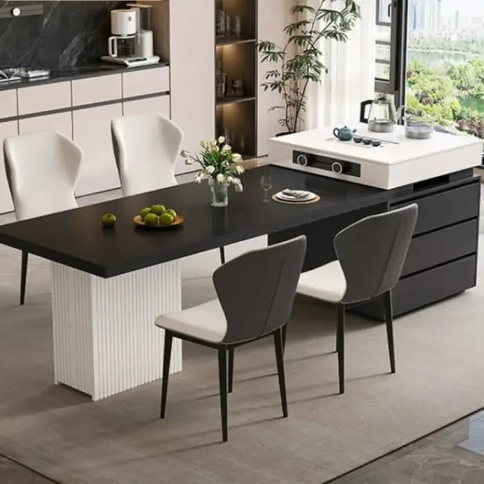 Table de salle à manger extensible en bois italien, table de salle à manger moderne de luxe, chaises, meubles de cuisine, meubles de salon