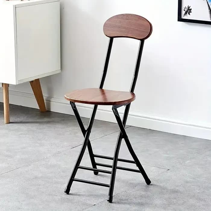 Chaise pliante de Style classique avec siège ovale, Portable, aucun assemblage nécessaire, cadre mét