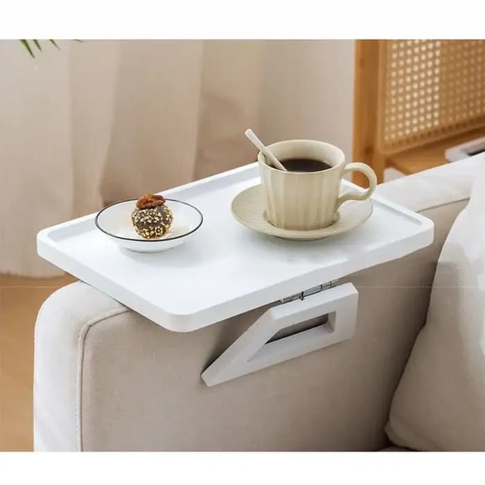 Table de canapé pliante en bois, gain de place, antidérapante, bras de canapé à clipser, support lat