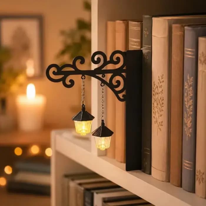 Lanterne de bibliothèque décorative, éclairage de bibliothèque rétro, lampe de bibliothèque multifonctionnelle, veilleuse LED chaude, ornement