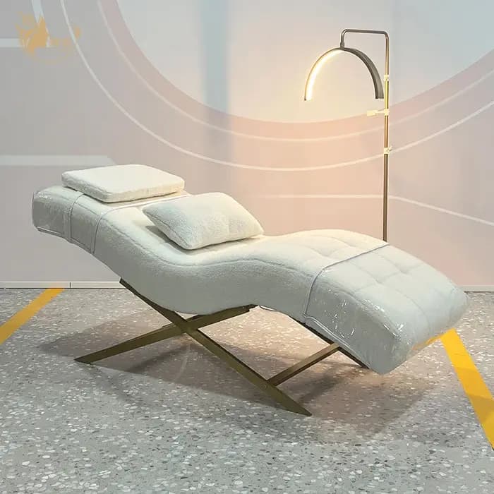 Fauteuil de soin ergonomique incurvé avec dossier capitonné