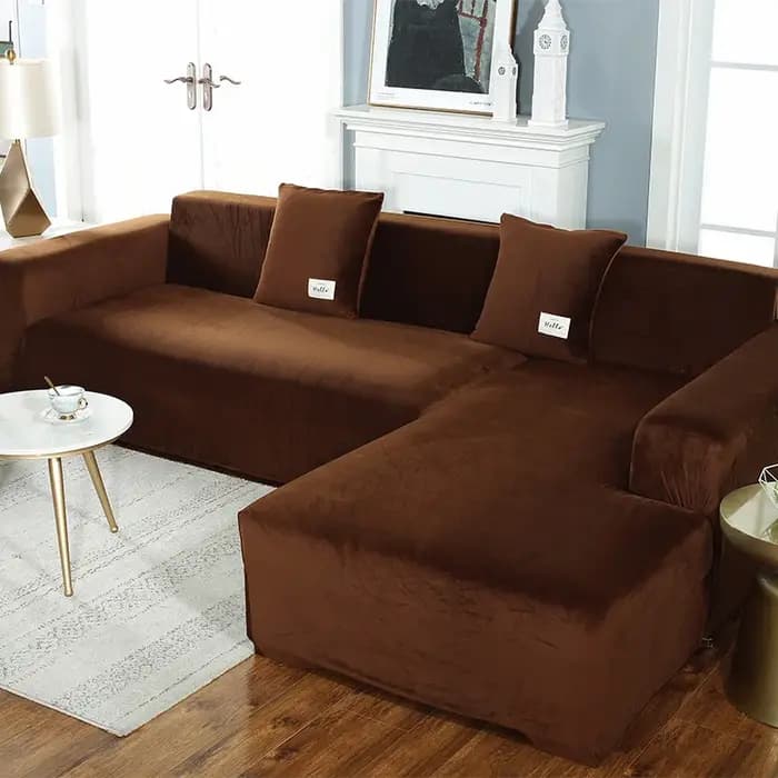 Housse de canapé en velours épaisse et élastique pour 1/2/3/4 places, housse de canapé en velours pe
