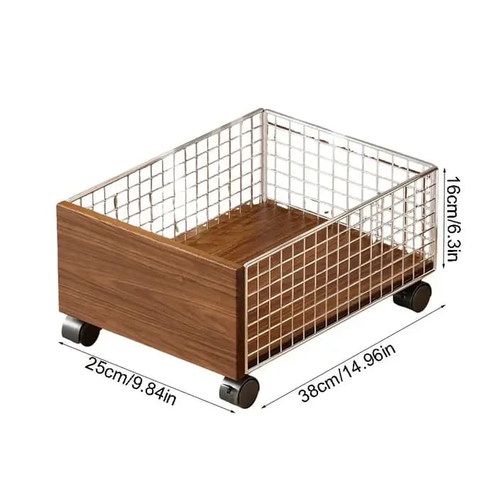 Chariot roulant sous-meuble grande capacité avec roulettes