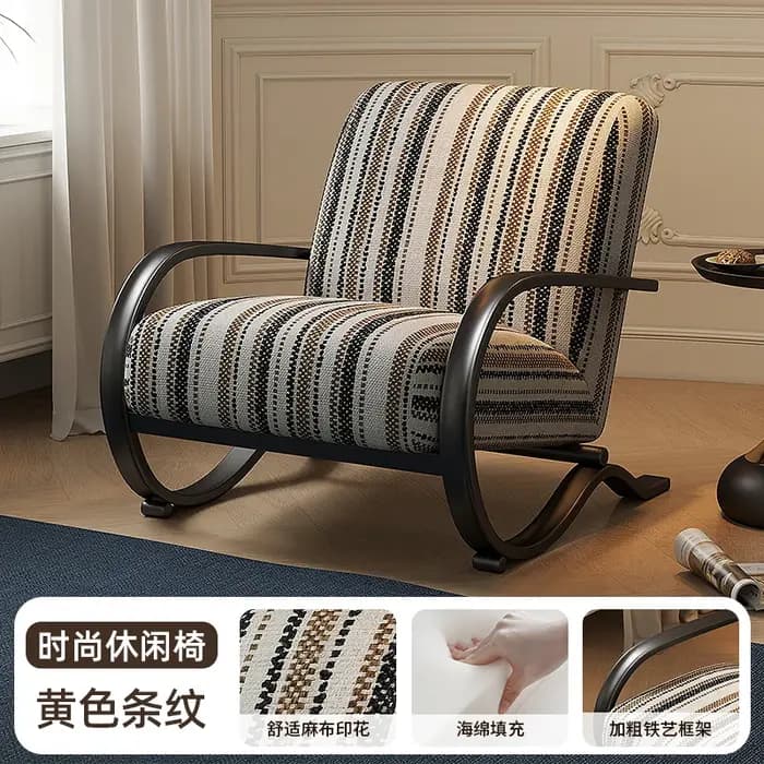 Accoudoir chaises nordiques salon Design chambre vanité chaises de lecture Support dossier unique Mu