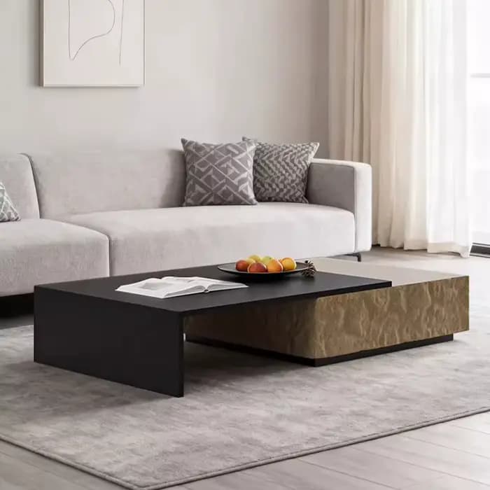 Table basse avec lampe à induction et rangement