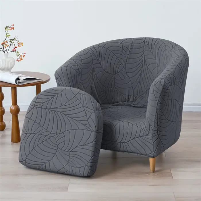 1 ensemble housse de chaise de baignoire extensible Jacquard dos incurvé fauteuils housse simple canapé couvre salon Banquet décor à la maison