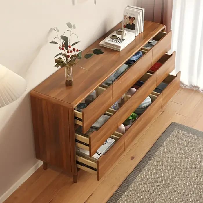 Armoires de rangement en bois pour salon