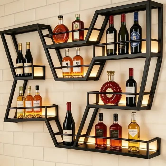 Petit meuble bar mural design pour barman