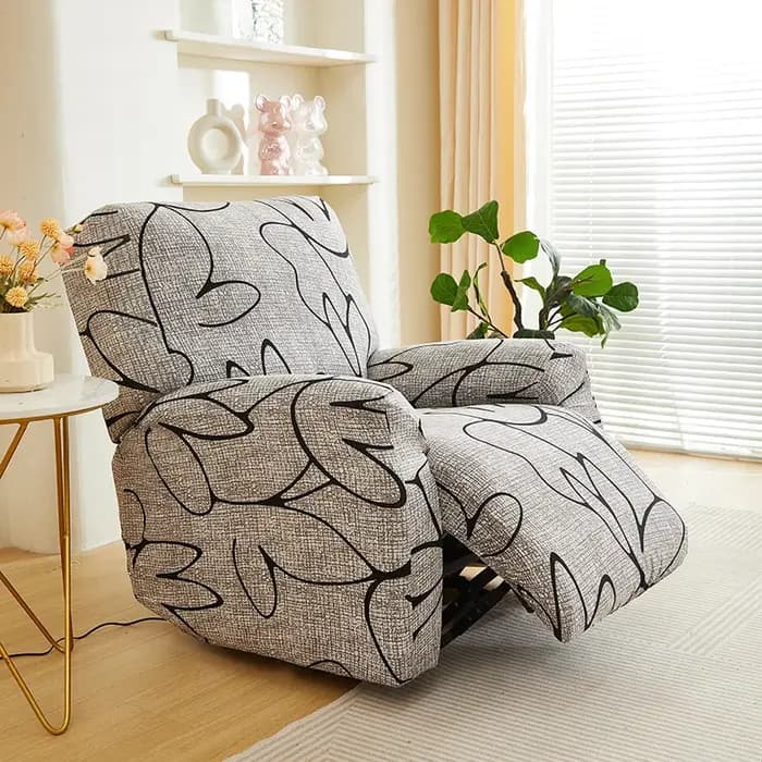Housse de canapé inclinable élastique, housse imprimée, protection de canapé, fauteuil de détente, e