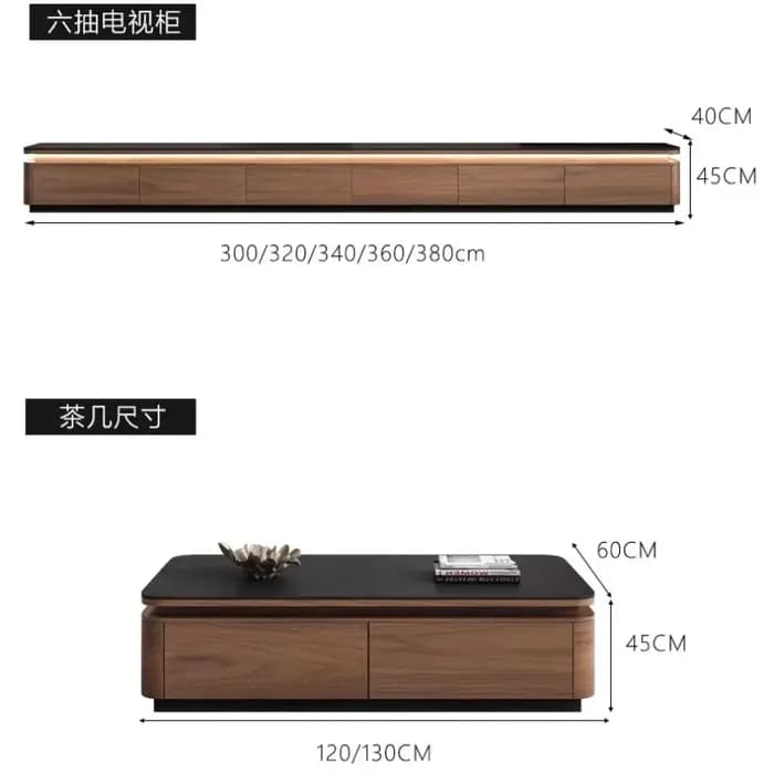 Meuble TV vertical simple avec tiroirs de rangement