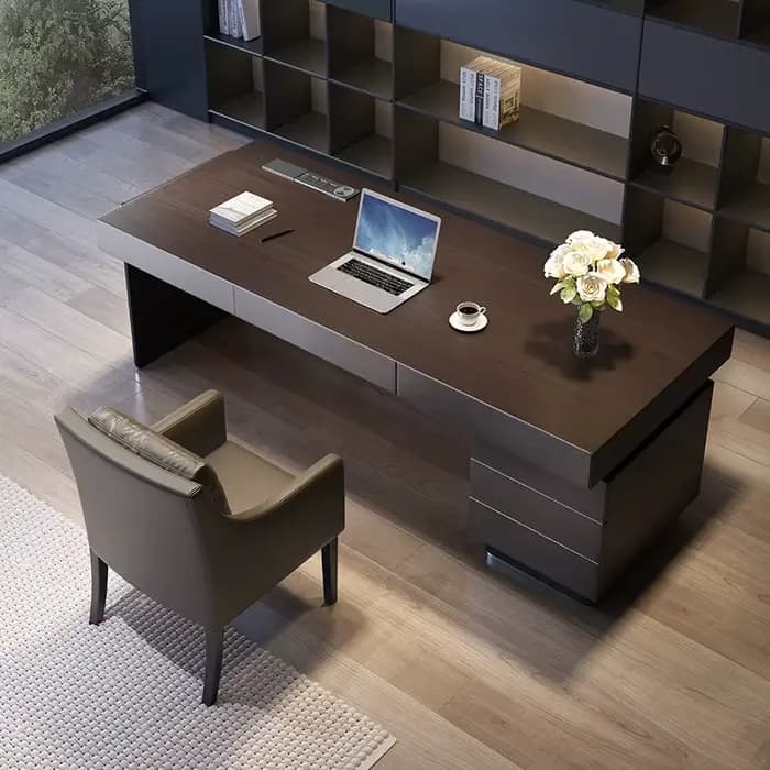 Table de rangement exécutive, armoire à douille de luxe, bureau exécutif, bureaux d'ordinateur, tiro