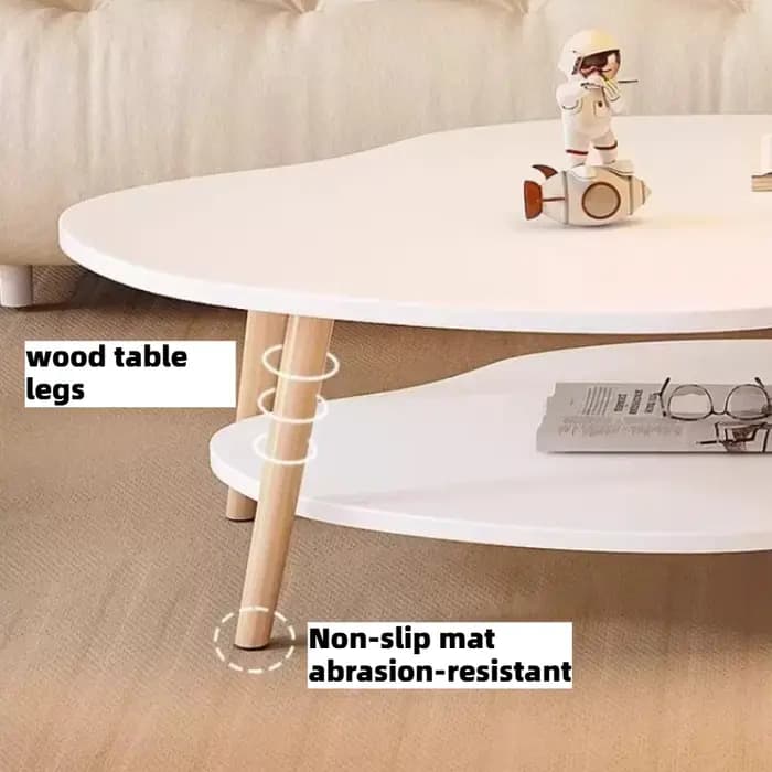 Table basse double à niveaux pour chambre et salon