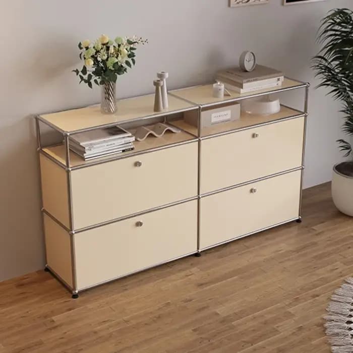 Meuble TV moderne en acier inoxydable